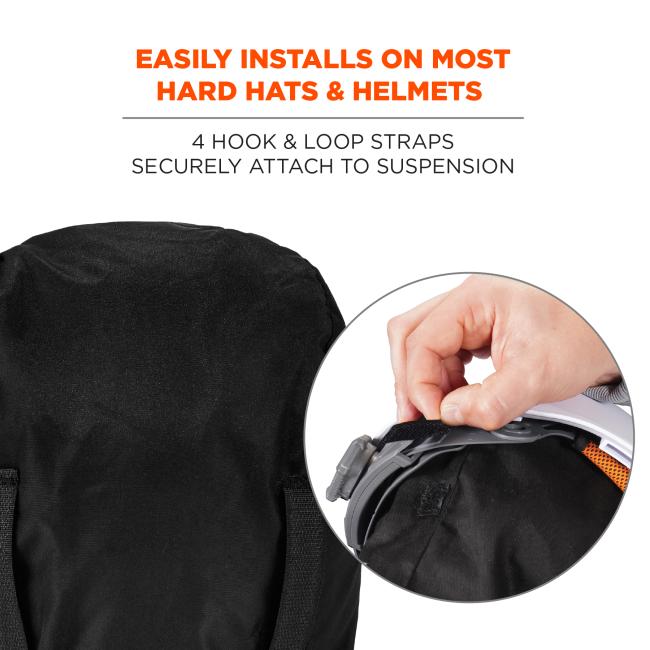 Easily Installs on Most Hard Hats and Helmets: Includes four hook-and-loop straps that securely attach to the suspension.