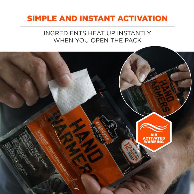 Simple and instant activation: ingredients heat up instantly when you open the pack