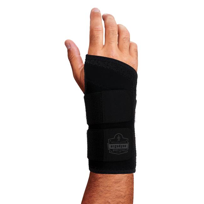 Dorsal view of wrist brace support
