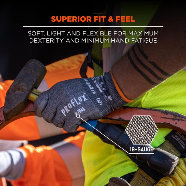 Superior fit and feel: soft, light and flexible 18-gauge material for maximum dexterity and minimum hand fatigue.