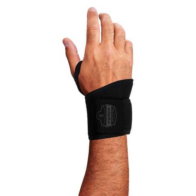 Dorsal view of wrist wrap support