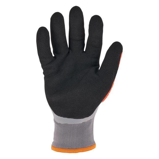 Palm of thermal coated impact resistant gloves