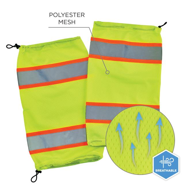 Breathable Mesh: Made from lightweight polyester mesh, these gaiters are engineered for breathability. The ventilated design helps regulate temperature, making them ideal for hot or humid work conditions.
