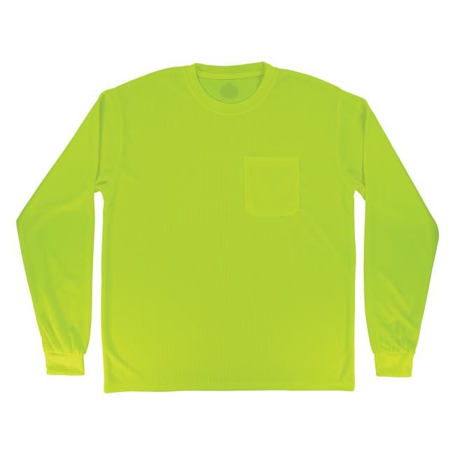 Front of lime long sleeve t-shirt