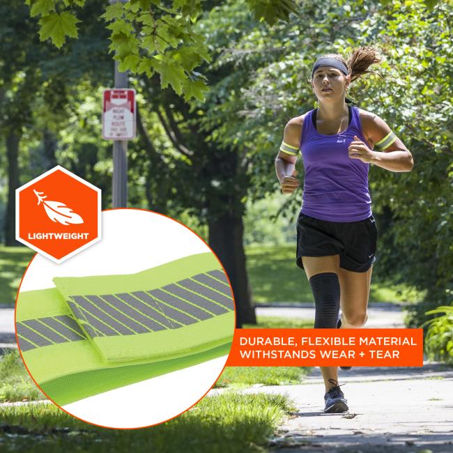 Made from a durable and flexible material, this product withstands wear and tear. It is also lightweight, making it ideal for active use such as running or outdoor work.