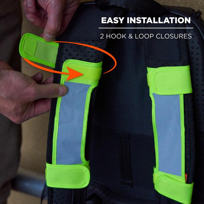 Installation is easy with two hook and loop closures that secure the strap covers in place. The adjustable design allows for quick attachment to a variety of strap widths and types.