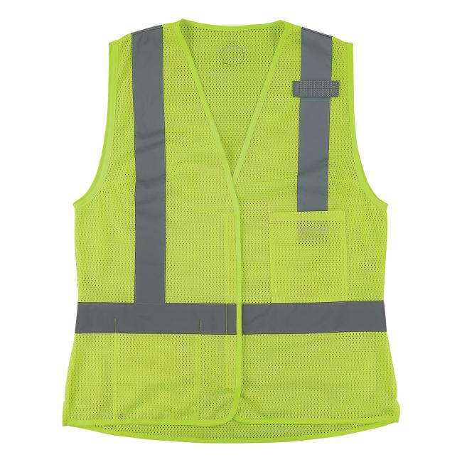 Front of lime class 2 women's hi-vis vest