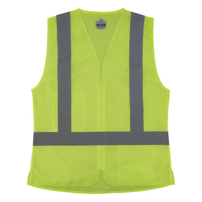 Back of lime class 2 women's hi-vis vest