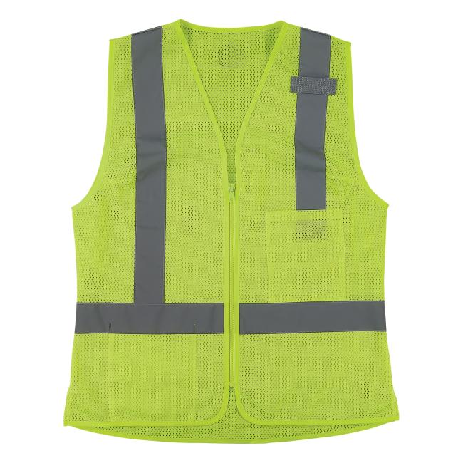 Front of lime class 2 women's hi-vis vest
