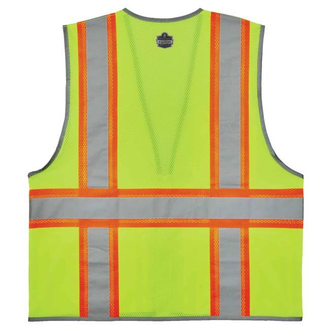 back of lime vest