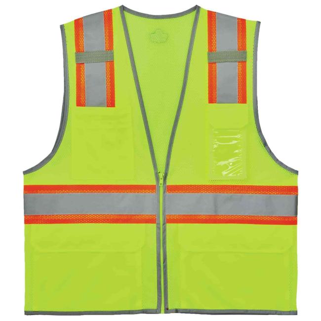 front of lime vest