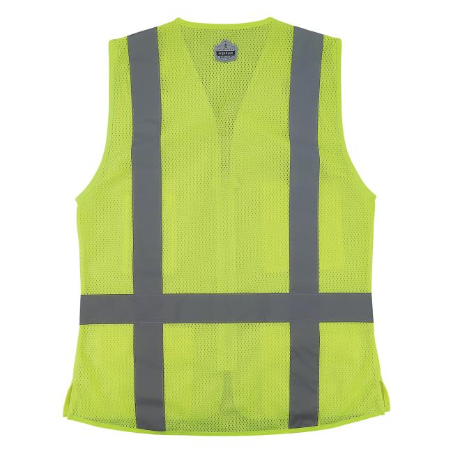 Back of lime class 2 women's hi-vis vest