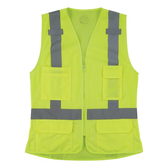Front of lime class 2 women's hi-vis vest