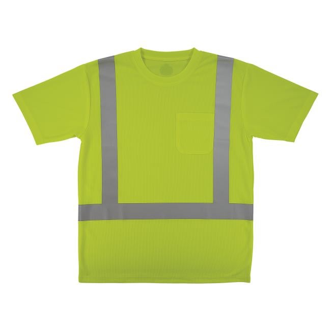 Front of essential hi-vis lime class 2 t-shirt