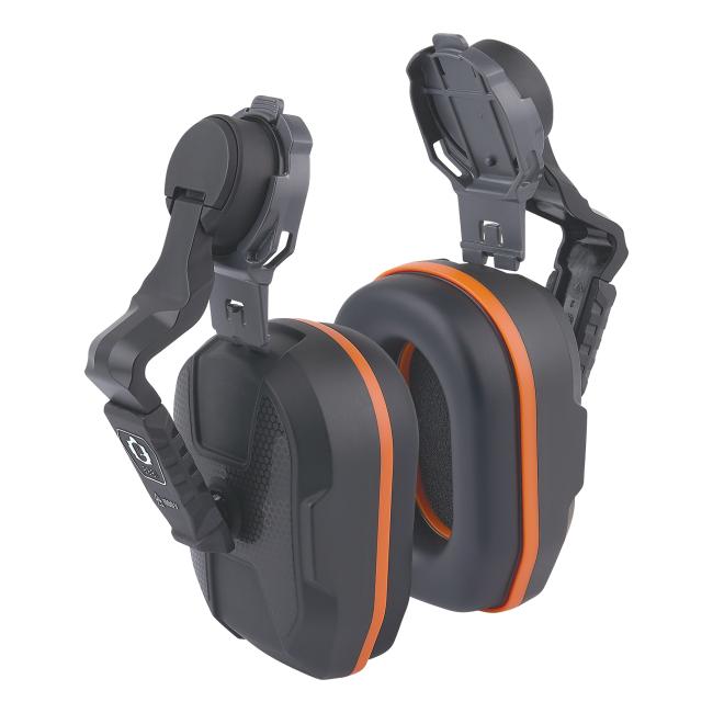 3q view of non-conductive hard hat earmuffs