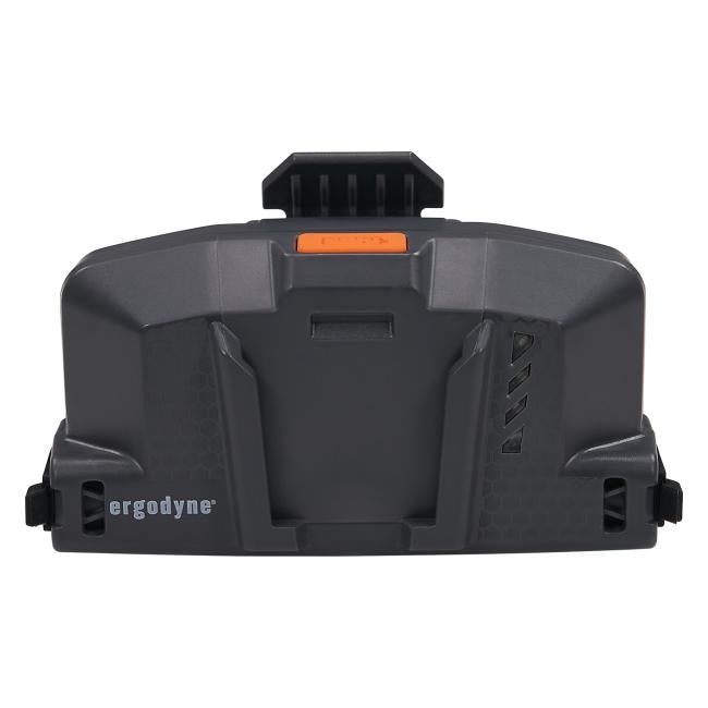Front view of hard hat power bank