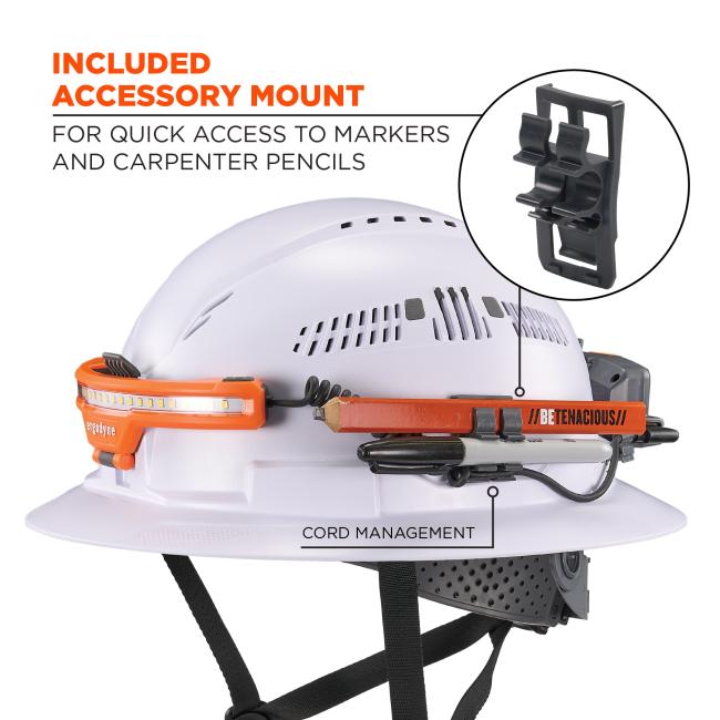 Included Accessory Mount: Comes with an accessory mount for quick access to markers and carpenter pencils. Integrated cord management helps keep wires neat and organized.