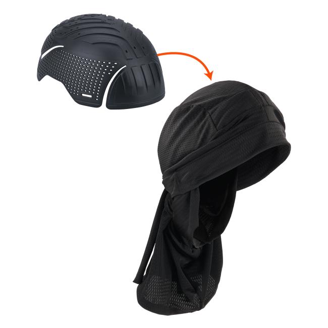 3 quarter view of mesh tube with bump cap insert
