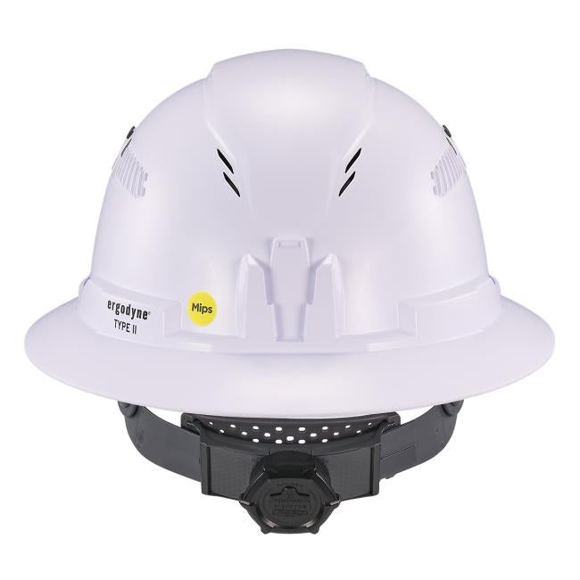 Back view of mips type 2 full brim safety helmet