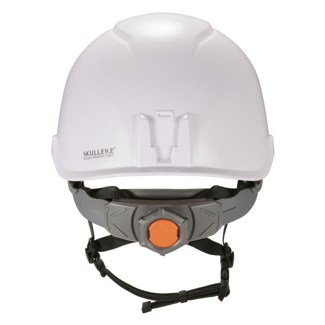 Back of white safety helmet