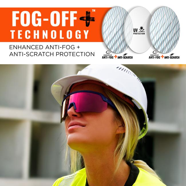Fog off plus technology: enhanced anti-fog and anti-scratch protection