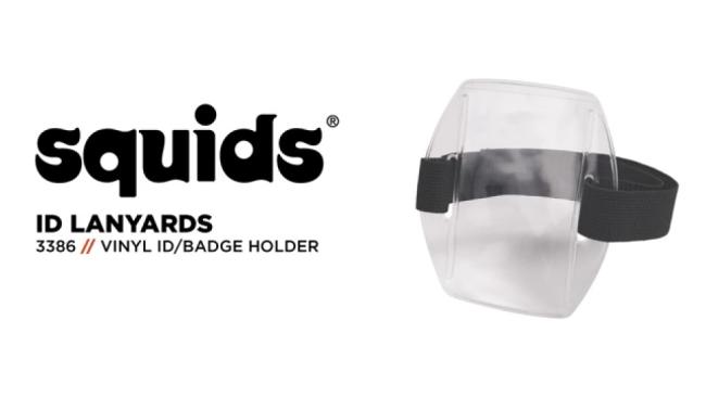 ergodyne® Squids 3390 Dual Band Arm ID/Badge Holder w/Hook/Loop, Vertical,  Black 3.75 x 5.75, 2.75 x 4.75 Insert, Ships in 1-3 Bus Days