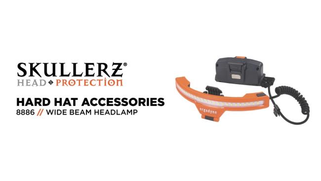 Wide Beam Headlamp with Hard Hat Mount | Ergodyne