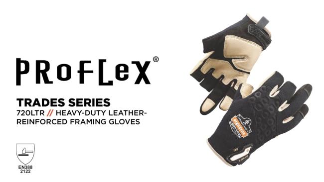 Ergodyne ProFlex Tena-Grip 720 Work Gloves 17116, Size 2XL, EVA