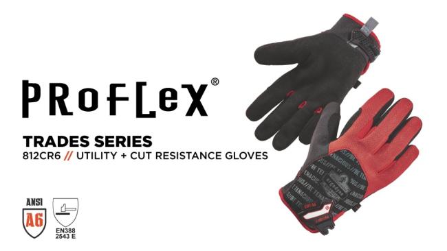  Manusage A5 Cut Resistant Gloves, Red Reinforcement