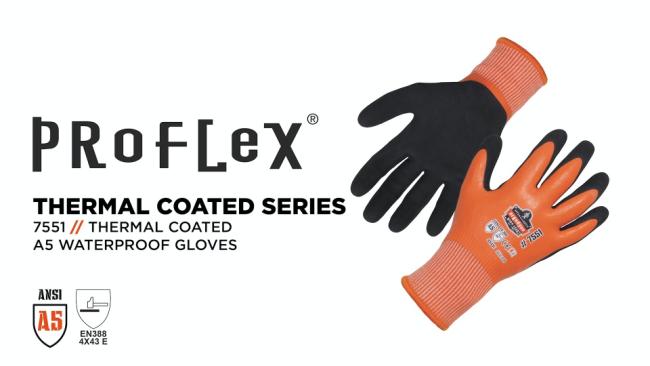 Coated Waterproof Winter Work Gloves - ANSI/ISEA 105-2016 Cut Level A5