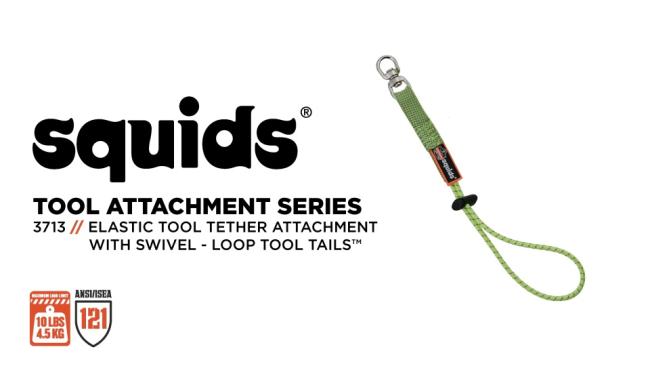 Elastic Tool Tails™ Lanyards with Loop, Swivel | Ergodyne
