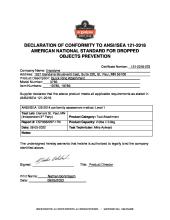 squids ansi isea 121 2018 certificate of compliance 3785 pdf