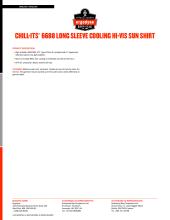 chill its 6688 long sleeve cooling hi vis sun shirt user instructions pdf