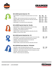 ergodyne Cooling Towels flyer pdf, co-branded with Grainger