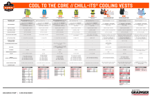 ergodyne Cooling Vest Comparison Chart pdf, co-branded with Grainger