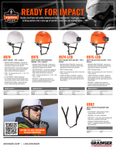 ergodyne 121 Hoist Bucket Requirements flyer pdf, co-branded with Grainger