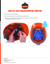 chill its 6612 cooling hard hat liner pad user instructions pdf
