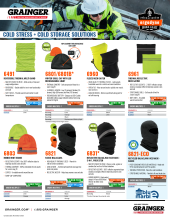 ergodyne Cold Stress/Storage flyer pdf, co-branded with Grainger