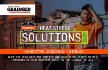 ergodyne Heat Stress Card pdf, co-branded with Grainger