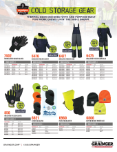 ergodyne Cold Storage flyer pdf, co-branded with Grainger