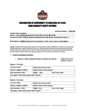 glowear 8369bk ansi isea 107 2020 declaration of conformity pdf