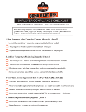 osha heat nep employer compliance checklist pdf