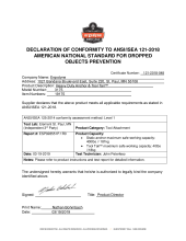 squids ansi isea 121 2018 certificate of compliance 3175 pdf