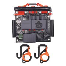 Bucket Truck Tool Board and 2in Locking Aerial Bucket Hooks front