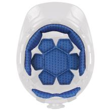 Interior view of the hard hat with the cooling sweatband and top pad installed, showing full coverage inside the helmet.