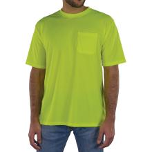 The t-shirt features a classic short-sleeve design with a crew neck and a single exterior chest pocket.