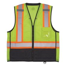 Lime 8251hdzbk two tone hi vis safety vest