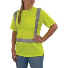 3q of lime class 2 womens hi-vis short sleeve t-shirt