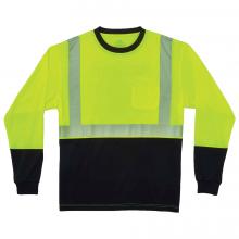 Front of performance long-sleeve hi-vis shirt