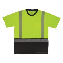 Front of lime class 2 hi-vis short sleeve t-shirt
